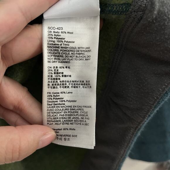 Marmot Pullover Sweater Womens Size L Green Wool Blend Warm Mock Neck - Picture 7 of 9